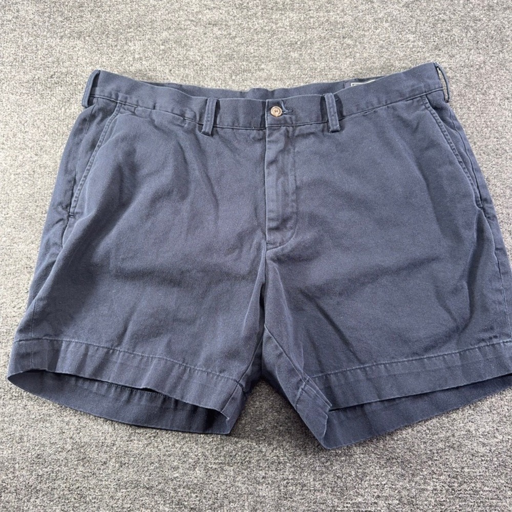 Polo Ralph Lauren Mens Classic Fit 6 Inseam Chino Shorts Navy Blue Size 38 EUC